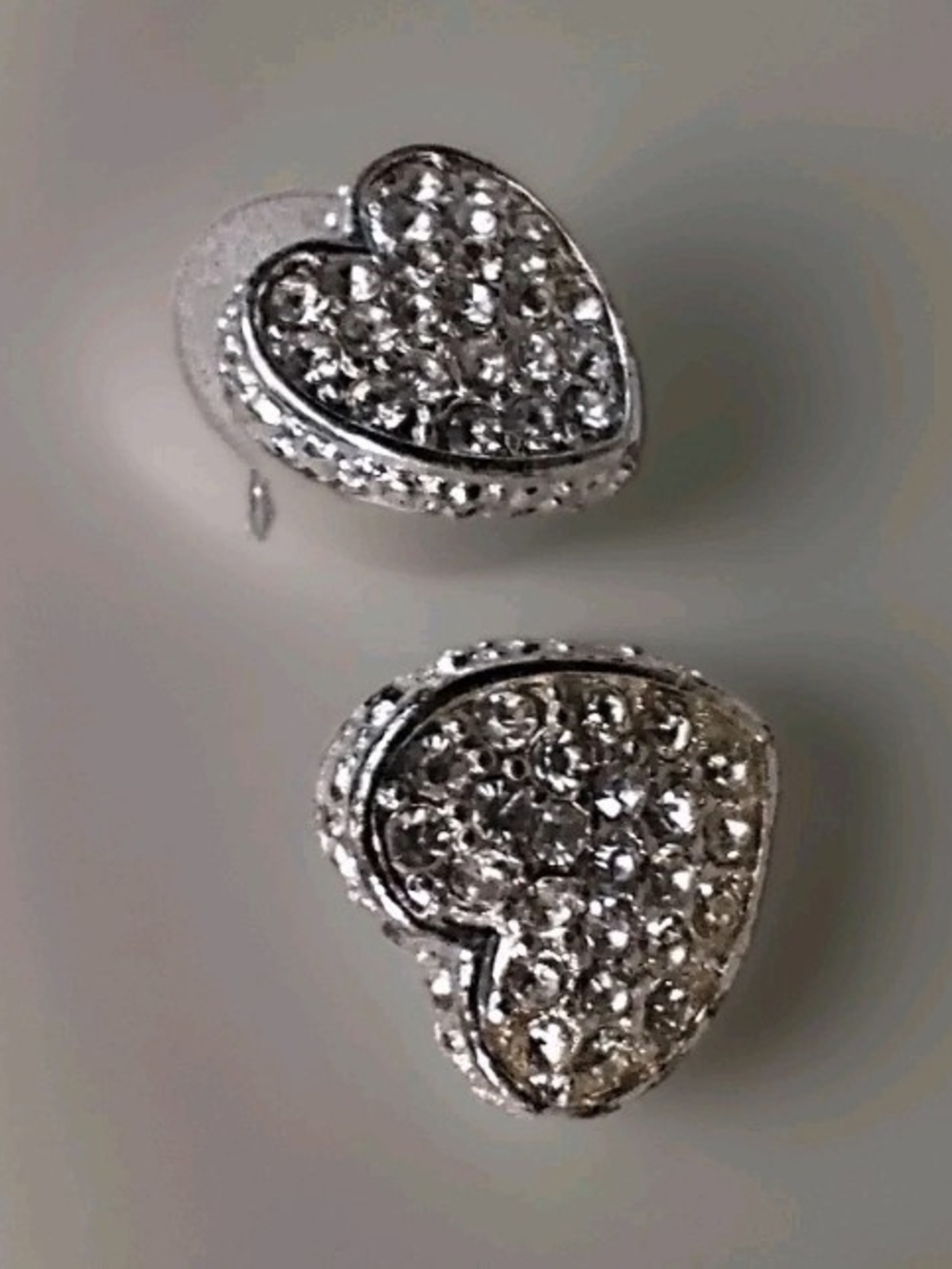 Kendra Scott Silver Heart Diamond CZ Stud Earrings
